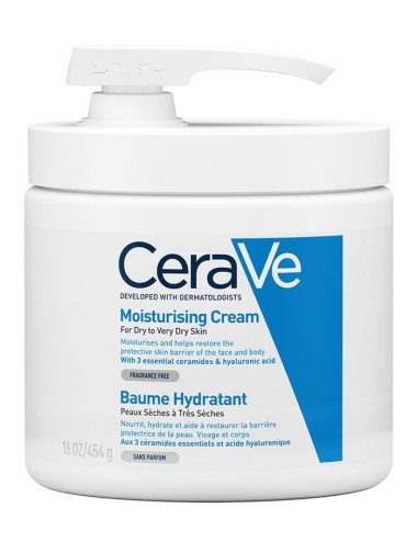 CeraVe Baume Hydratant Nourrissant Peau Sèche à Très Sèche -454g avec Pompe