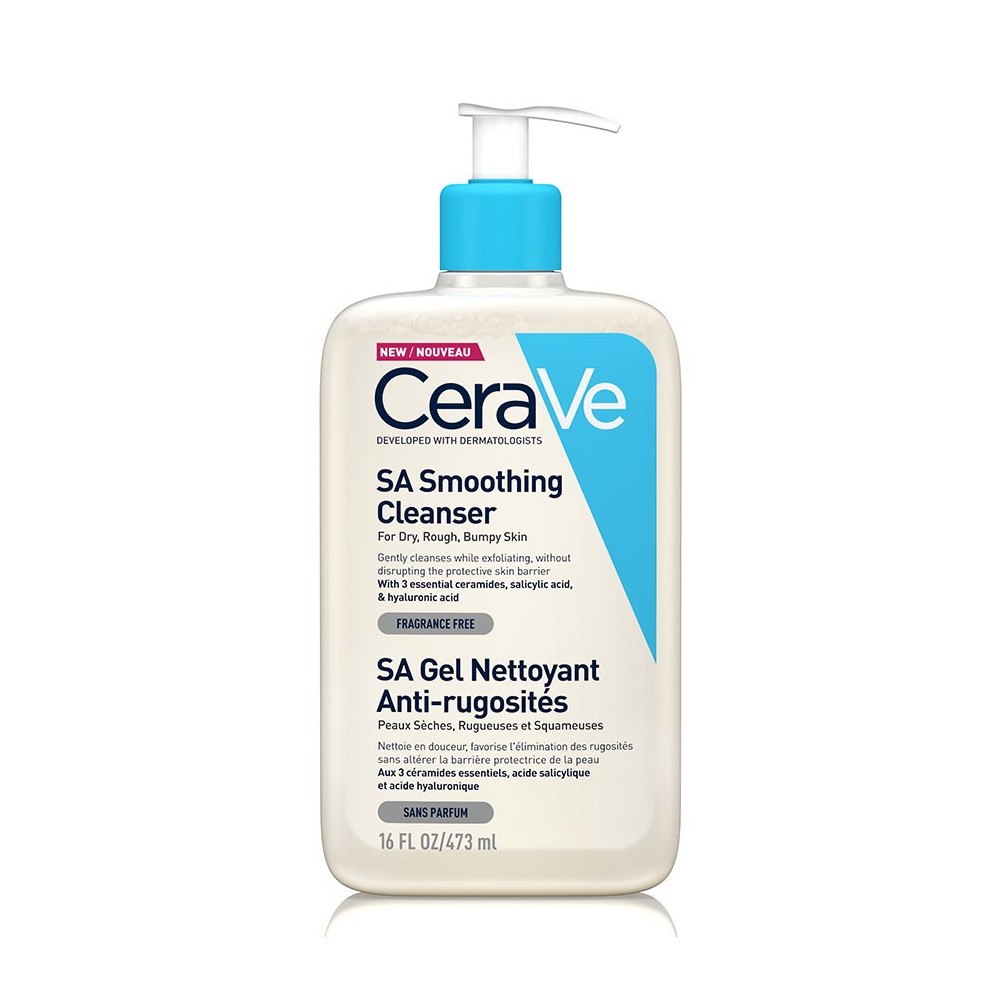 CeraVe SA Gel Nettoyant Anti-Rugosités - Peau Sèche et Rugueuse 473ml