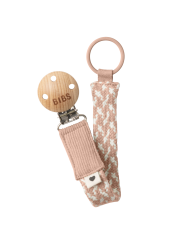 BIBS Attache sucette tressée - Blush / Ivory