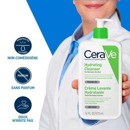 CeraVe Crème Lavante Hydratante 473ml