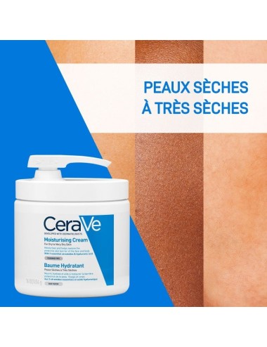 CeraVe Baume Hydratant Nourrissant Peau Sèche à Très Sèche -454g avec Pompe