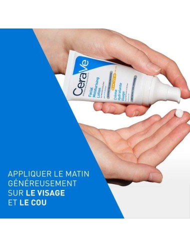 CeraVe Crème Hydratante Visage SPF50 - Peaux Normales à Sèches