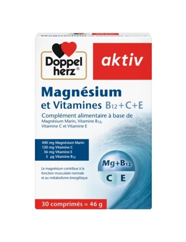 Doppelherz Aktiv Magnésium + Vitamines B12, C & E
