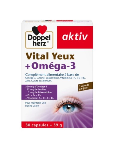 Doppelherz Aktiv Vital Yeux + Oméga 3 – 30 capsules