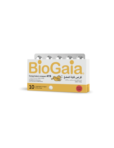 BioGaia Probiotiques Arôme Fraise - 10 Cps à Croquer