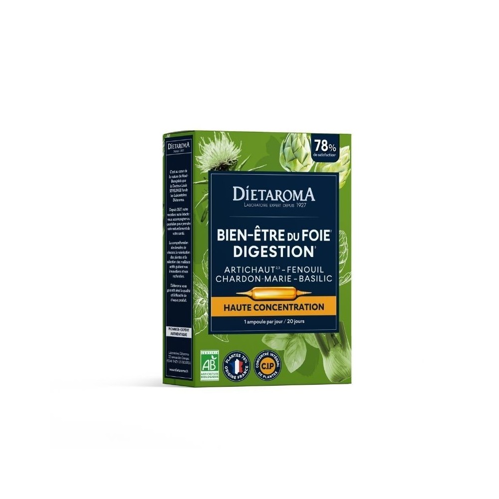 Dietaroma Bien-Être du Foie Digestion – 20 ampoules