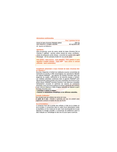Pediakid Gommes Vitamine C – 60 gommes