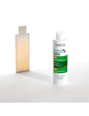 VICHY DERCOS Anti-Pelliculaire 2-en-1 (Shampooing & Démêlant) – 200 ml