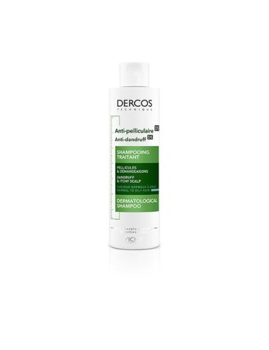 VICHY DERCOS Anti-Pelliculaire DS (Cheveux Normaux à Gras) – 200 ml