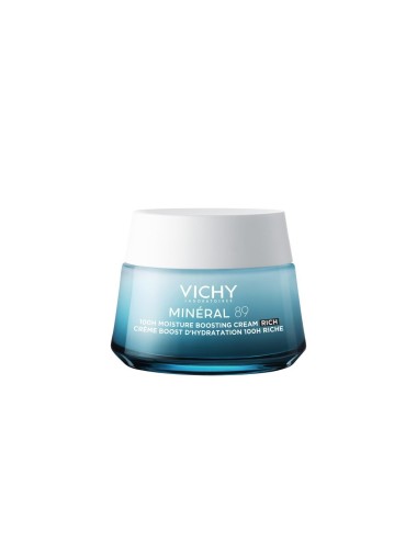 Vichy Minéral 89 Crème Booster d’Hydratation 100H Texture Riche Sans Parfum 50 ml