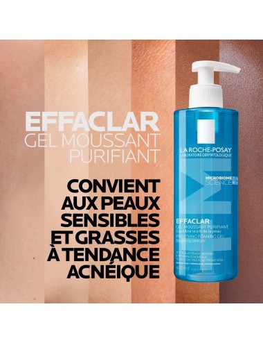 La Roche-Posay Effaclar Gel Moussant Purifiant Peaux Grasses Sensibles 400 ml