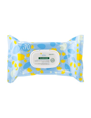 KLORANE BÉBÉ – Lingettes Nettoyantes Douceur (70 Unités)