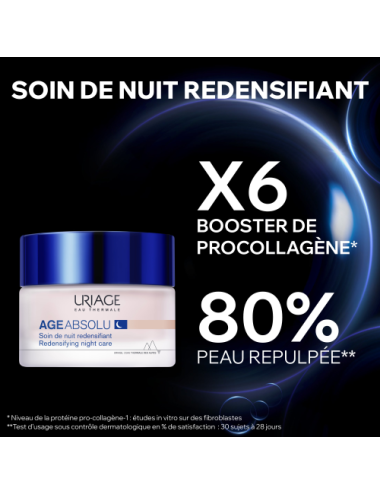 Uriage Age Absolu Masque Nuit Redensifiant Anti-Âge Global 50 ml