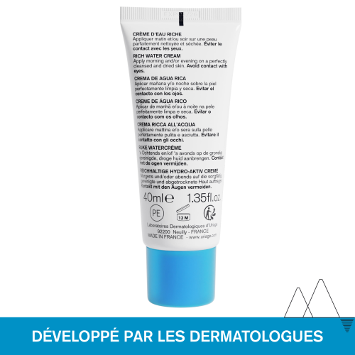 Uriage Eau Thermale Crème D'Eau Riche Hydratation 24H 40 ml