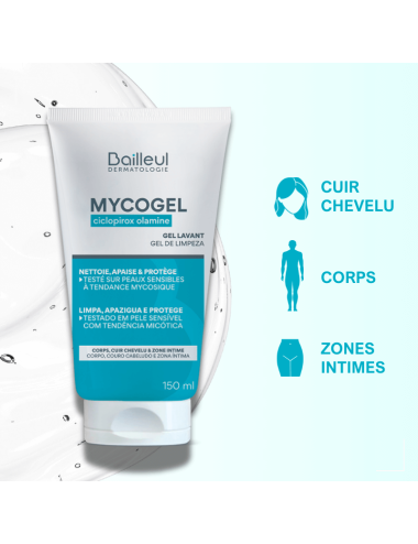 Mycogel Gel Nettoyant Moussant Peaux Sensibles 150 ml