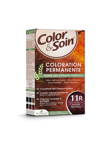 Les 3 Chênes Color&Soin Coloration Permanente 11R Rouge Myrtille – 135 ml