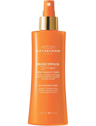 Institut Esthederm Bronze Impulse Spray Visage et Corps Préparateur Solaire – 150 ml