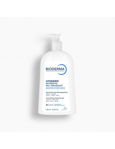 Bioderma Atoderm Intensive Gel Moussant Nettoyant Surgras 1 Litre