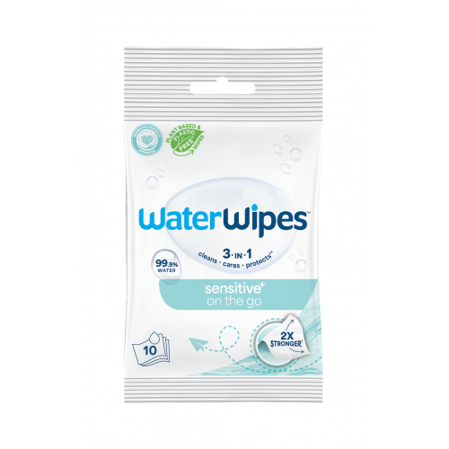 WaterWipes "On the Go" Format de Poche 10 Lingettes