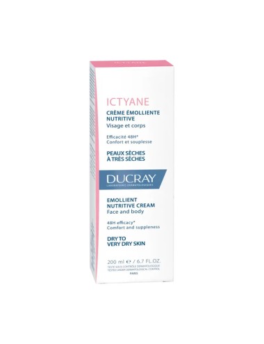 DUCRAY ICTYANE – Crème Émolliente Nutritive (200 ml)