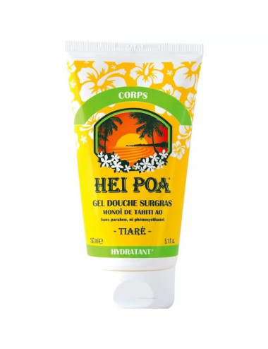 Hei Poa Gel Douche Surgras au Parfum de Tiaré – 150 ml