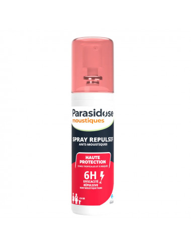 Parasidose Moustiques Spray Répulsif Zones Tempérées +24 mois – 100 ml