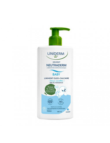 Gilbert Liniderm Liniment Oléo-Calcaire Stabilisé Avec Pompe – 480 ml