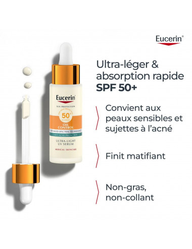 Eucerin Sérum UV Ultra-Léger Sun Oil Control SPF 50+ – 50 ml