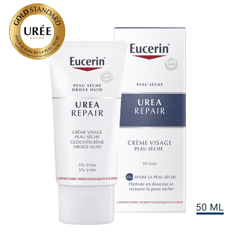Eucerin UreaRepair Crème Visage 5% d'Urée Hydratante – 50 ml