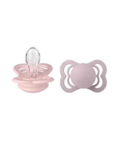 2 Sucettes BIBS Suprème Symétrique Blossom / Dusky Lilac