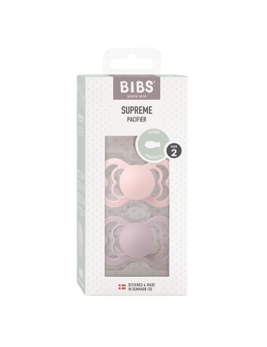 2 Sucettes BIBS Suprème Symétrique Blossom / Dusky Lilac
