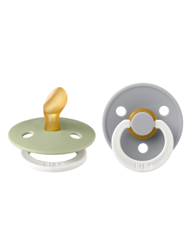 2 Sucettes BIBS Colour Anatomique Sage / Cloud - GLOW