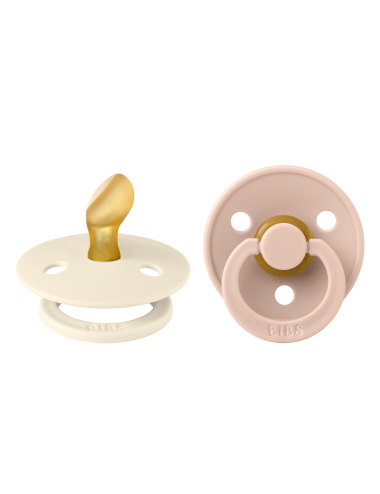 2 Sucettes BIBS Colour Anatomique Ivory / Blush
