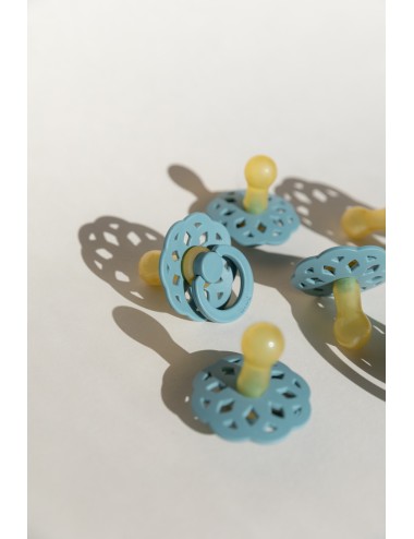 2 Sucettes BIBS Bohème Ronde Baby Blue / Island Sea