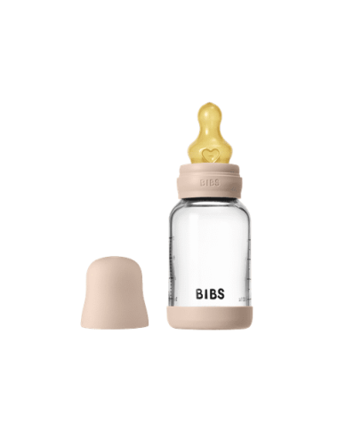 BIBS Biberon en verre 120 ml  Latex - Blush