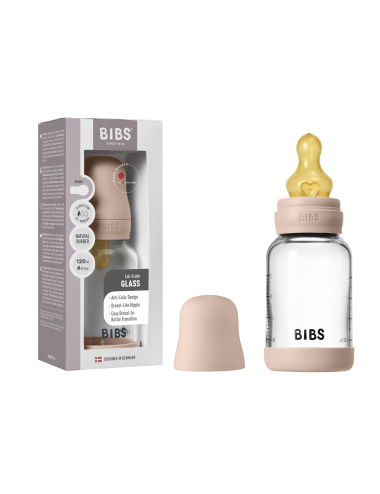 BIBS Biberon en verre 120 ml  Latex - Blush