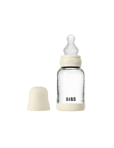 BIBS Biberon en verre 120 ml  Silicone- Ivory
