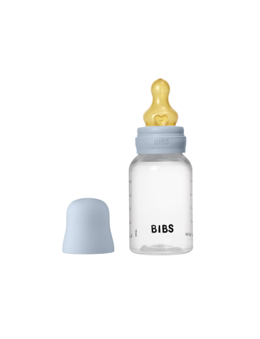 BIBS Biberon en plastique 150 ml Latex - Baby Blue