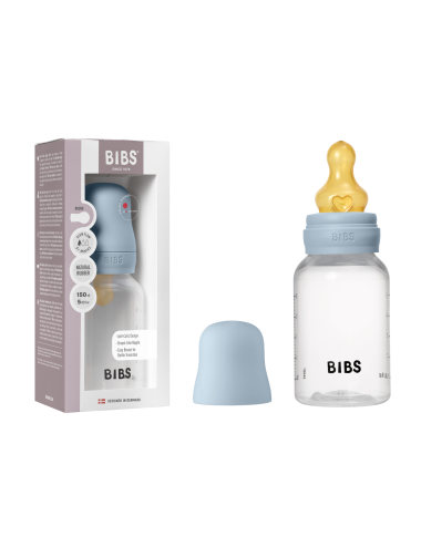 BIBS Biberon en plastique 150 ml Latex - Baby Blue