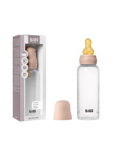 BIBS Biberon en plastique 270 ml  Latex - Blush