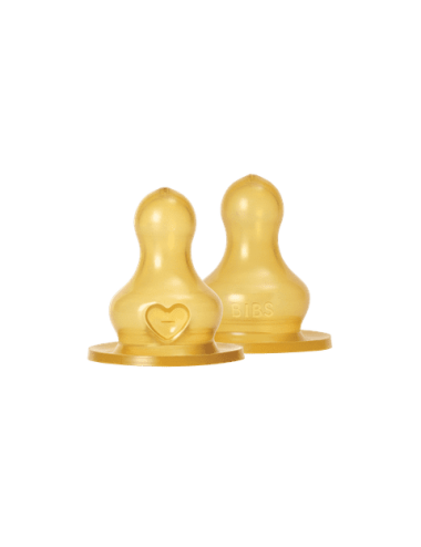 BIBS Tétines de biberons Latex 2 pack